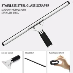 40 cm professionell fönsterskrapa, fönsterputsare, hushållsrengöringsskrapa, rengöringsskrapa för hushållsarbete, med flexibel R-FS-