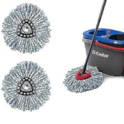 1/3/4/6 Delar Kompatibla Med Vileda/o-cedar Mikrofibermopp Tillbehör, Vridmopp För Golvrengöring - JA [db] blue 3PCS