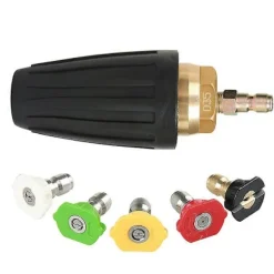1.8 GPM 3000 PSI 035 Roterande Turbo Munstycke för Högtryckstvätt, 6.35mm Snabbkoppling Roterande Turbo Munstycke, Högtryckstvätt Tillbehörskit