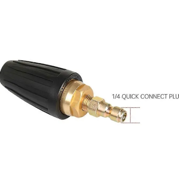 1.8 GPM 3000 PSI 035 Roterande Turbo Munstycke för Högtryckstvätt, 6.35mm Snabbkoppling Roterande Turbo Munstycke, Högtryckstvätt Tillbehörskit