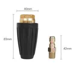 1.8 GPM 3000 PSI 035 Roterande Turbo Munstycke för Högtryckstvätt, 6.35mm Snabbkoppling Roterande Turbo Munstycke, Högtryckstvätt Tillbehörskit