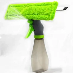 2 i 1 fönsterputs med mikrofiberduk och duschskrapa med sprayflaska