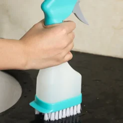 4 i 1 fönsterputssats med dubbelsidig svampskur/skrapa/spray/borste för badrumsglas Color Box
