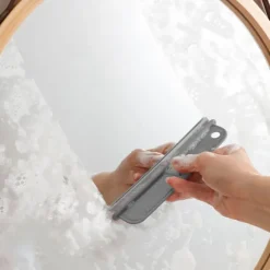 2 i 1 Multifunktionell Grå Glasskrapa Rengöringsborste