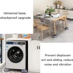 4 Pack Washing Machine Non-slip Feet Pad Vibration Damper Rubber Foot Pad