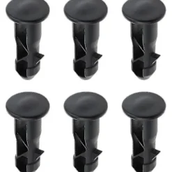3 par gångjärnsbultar gångjärnstappar för soptunnlock som passar 240/120/100/60l utomhus soptunnor, 65mm X 18mm, svart plast