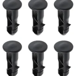 3 Par Gångjärnsbultar Gångjärnstappar För Soptunnalock Passar 240/120/100/60l Utomhussoptunnor, 65mm X 18mm, Svart Plast [db]