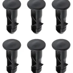 3 par gångjärnsbultar gångjärnstappar för soptunnalock för att passa 240/120/100/60l utomhussoptunnor, 65mm X 18mm, svart plast_kvalitetsgåva