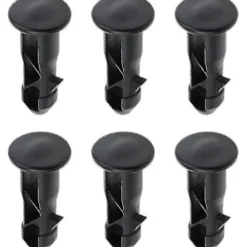 3 par gångjärnsbultar gångjärnstappar för soptunnlock som passar 240/120/100/60l utomhus soptunnor, 65mm X 18mm, svart plast