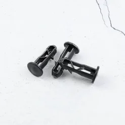 3 Par Gångjärnsbultar Gångjärnsstift För Soptunna Lock Behållare Passar 240/120/100/60l Utomhus Sopkärl, 65mm X 18mm, Svart Plast (FMY)