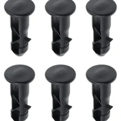 3 par gångjärnsbultar gångjärnstappar för soptunnlock som passar 240/120/100/60l utomhussoptunnor, 65mm X 18mm, svart plast