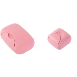 1 st 11,5*7,5*4 cm och 1 st 7*7*4 cm rosa tvålkopp, tvålförvaring för resor och utomhusaktiviteter