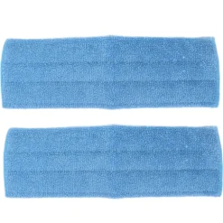 2 st 45 cm Platt Moppduk Bunden Fibermopp Dubbel Användning Moppdyna med Hög Vattenabsorption