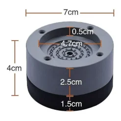 4 st Anti-vibrationsdynor Universal tvättmaskin Anti-vibrationsdynor Fötter Stabilisator Piedestal För tvättmaskin Kylskåp (hy)