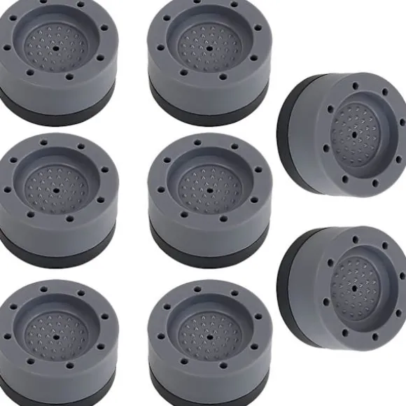 8 st Anti-vibrationsmattor för tvättmaskin Runda dynor