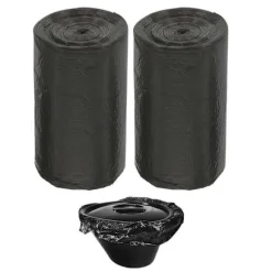 100 st Bärbara Toalettpåsar Camping Toalettpåsar Engångs Toalettpåsar Toalettpåsar Keramikbassängspåse[D] Black 60.00X50.00X0.01CM