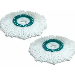 2 st Clean Twist Disc Mop Ersättningshuvuden, Perfekt för Kakel och Sten