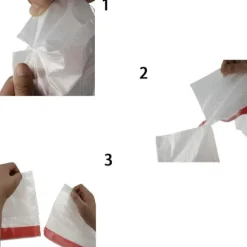 120 st 45cm*50cm transparenta sopsäckar med dragsko