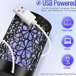 1 st elektrisk myggfångare utomhus USB-kontakt i myggfångare inomhus insektsmyggfälla lila ljus myggdödare L