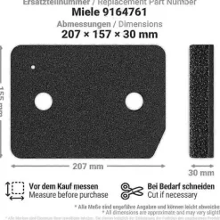 6 st Filter för T1 Torktumlare 9164761 Ersättningsdel [DB] Black