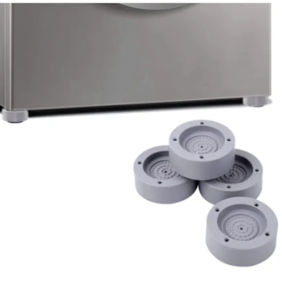 4 st fötter till tvättmaskin 4-pack Grå