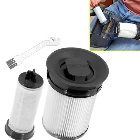 2 st HEPA-filterersättningsdelar för Triflex Hx1 sladdlös dammsugartillbehör [DB] White black