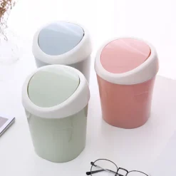 3 st Mini-sopkorg i plast, liten skrivbordspapperskorg