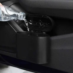 2 st Mini-soptunnor, Multifunktionell Bil-soptunna med lock - Vattentät Soptunna kan användas för Hem, Kontor, Kök, Vardagsrum, Mini-förvaring