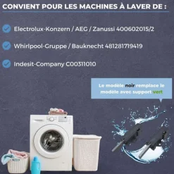 2 st Motor kol för tvättmaskiner och torktumlare I Kolborstar 4006020152 Set om 2 reservdelar för AEG Privileg Electrolux Quelle I SO
