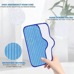 10 st Premium Mikrofiberdukar, för Dupray Neat Ångmopp, Slitstarka, Återanvändbara och Maskintvättbara