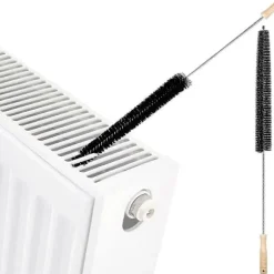 2 st Radiatorrengöringsborste Flexibel Radiator Dammvippa med Trähandtag (73cm)