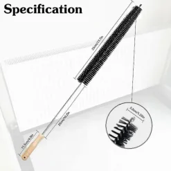 2 st Radiatorrengöringsborste Flexibel Radiator Dammvippa med Trähandtag (73cm)