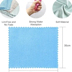 10 st rengöringshanddukar glashandduk trasor absorberande skursvamp köksbordstrasa fiskfjällsduk (30*30cm)