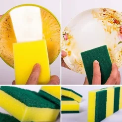 10 st Repfria Skrubbsvampar Superabsorberande Multifunktionella Rengöringssvampar för Köksredskap