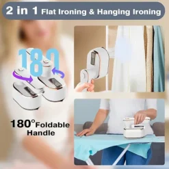 1 st Resestrykjärn, 1000W Vikbar Handhållen Mini Ångstrykjärn, 180 Roterande Handtag Strykjärn