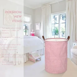 1 st (Rosa) Stor Organiseringskorg för Klädförvaring, Dragkedja