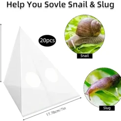 20 st Snigelfällor för Trädgård, Snigelfälla, Engångs Snigelfällor, Inget Gift eller Pellets Säker för Husdjur och Barn Vänligt Avvisande Medel