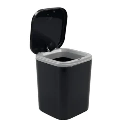 1 st Svart Liten Soptunna i Plast, Mini Soptunna för Skrivbord
