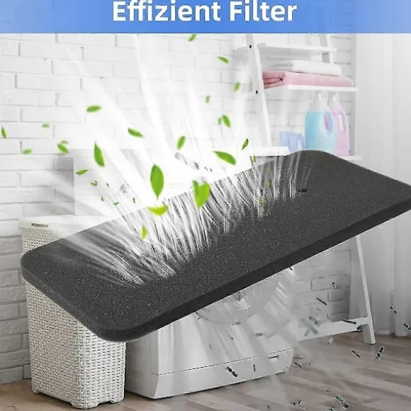 4 st Torktumlare Filter Ersättningsdelar för Candy/Hoover/Ostein/Fagor/House to House Värmepumpstorktumlare, Svampfilter [DB] Black