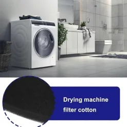 6 st Torktumlare Svampfiltermatta för Bosch 12022801 för Constructa [BR] Black