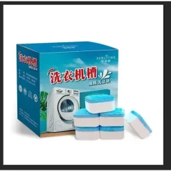 12 st/förpackning rengöringstabletter för tvättmaskin, effektiv avkalkningsmedel för vattentank, rengöringstabletter för tvättmaskin