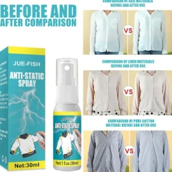 1 stycke 30ml antistatisk spray för hushåll, antistatisk spray för kläder