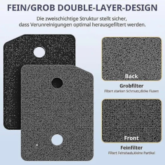 4 stycken filter Kompatibla med Miele T1-serien torktumlare 9164761 reservdel torktumlare fin/grov 207 x 157 x 30 mm tumbl