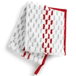 2 stycken för att passa O-ceder mopphuvud röd Mikrofiber roterande ersättningsmoppduk