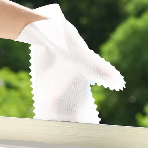 10 stycken förtjockade sughanddukar kan återanvändas Super Mite superfina fiberdammborttagning och sughandskar Hushållsrengöring non-woven handskar