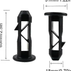 10 Stycken Soptunne Lock Gångjärnstappar 65mm X 18mm Plast Utomhus Soptunne Lock Tappfästen -gt [db]