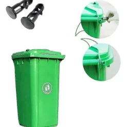10 Stycken Soptunne Lock Gångjärnstappar 65mm X 18mm Plast Utomhus Soptunne Lock Tappfästen -gt [db]
