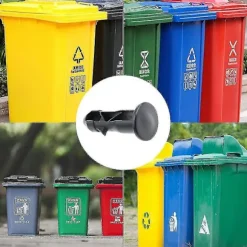 10 Stycken Soptunne Lock Gångjärnstappar 65mm X 18mm Plast Utomhus Soptunne Lock Tappfästen -gt [db]