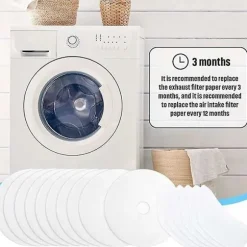 30 stycken torktumlare avgasfilter, universell bärbar torktumlare luddfilter ersättning för Panda// White