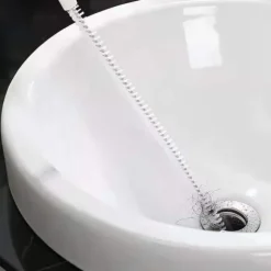 2 stycken tvättborste för rengöring av avlopp Flexibel avloppshårfångare Borste för täppning av täppa till tvättställ (2 stycken)